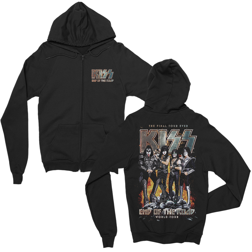 End Of The Road Tour Zip Hoodie Front and Back